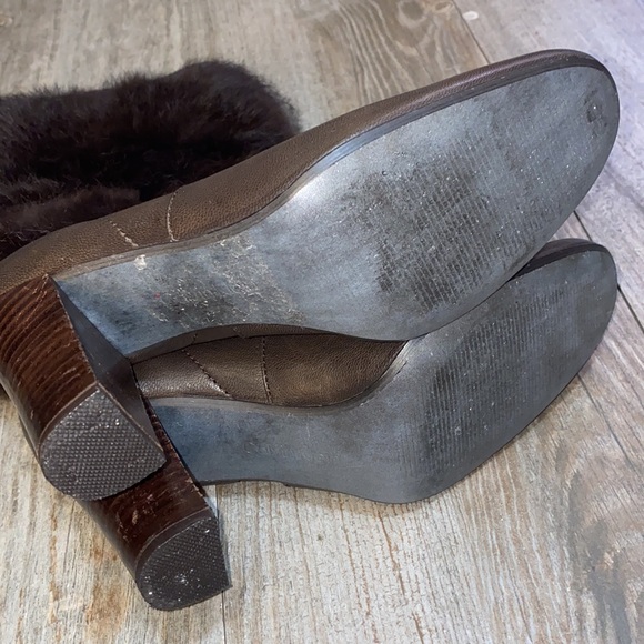 Calvin Klein Micky Furry Leather Boots - Picture 11 of 11